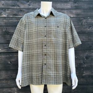 George 3XL Mens Short Sleeve Button Up Short Grey